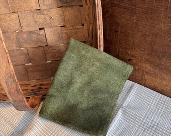 Pine Green Fat Quarter Hand Dyed Wool - Rug Hooking, Wool Applique, Quilting, Sewing