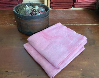 Faery Pink Fat Quarter Hand Dyed Wool - Rug Hooking, Wool Applique, Quilting, Needle Felting