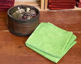 Bright Green Fat Quarter Hand Dyed Wool - Rug Hooking, Wool Applique, Quilting, Sewing