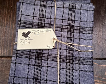 Hearthstone Blue Duo Hand Dyed Wool - Rug Hooking, Wool Applique, Quilting, Sewing