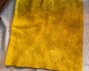 Chartreuse Hand Dyed Wool Fat Quarter - Rug Hooking, Appliqué