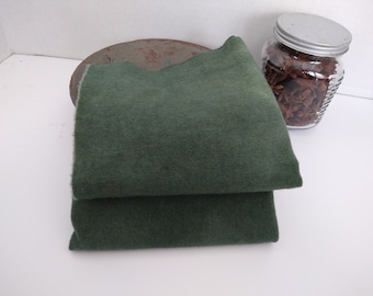 Primitive Green Fat Quarter Hand Dyed Wool - Rug Hooking, Rug Braiding, Wool Applique, Penny Rugs, Quilting, Sewing