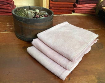 Cottage Rose Fat Quarter Hand Dyed Wool - Rug Hooking, Wool Applique, Quilting, Needle Felting