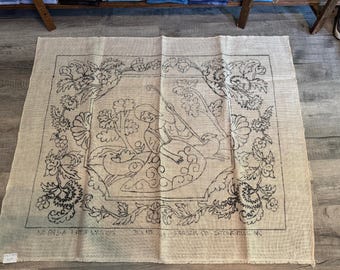 Vintage Fraser Rug Hooking Pattern Titled Lady in Waiting