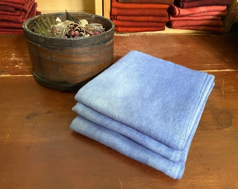 Periwinkle Dark Quarter Hand Dyed Wool - Rug Hooking, Wool Applique, Quilting