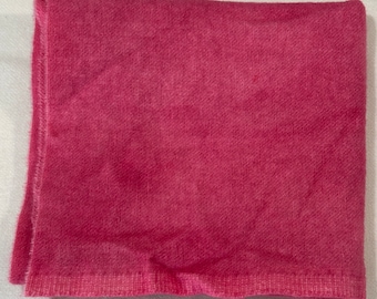 Cherry Pink Dark Fat Quarter Hand Dyed Wool - Rug Hooking, Wool Applique, Quilting