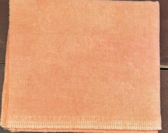 Peach Orange Medium Fat Quarter Hand Dyed Wool - Rug Hooking, Wool Applique, Quilting