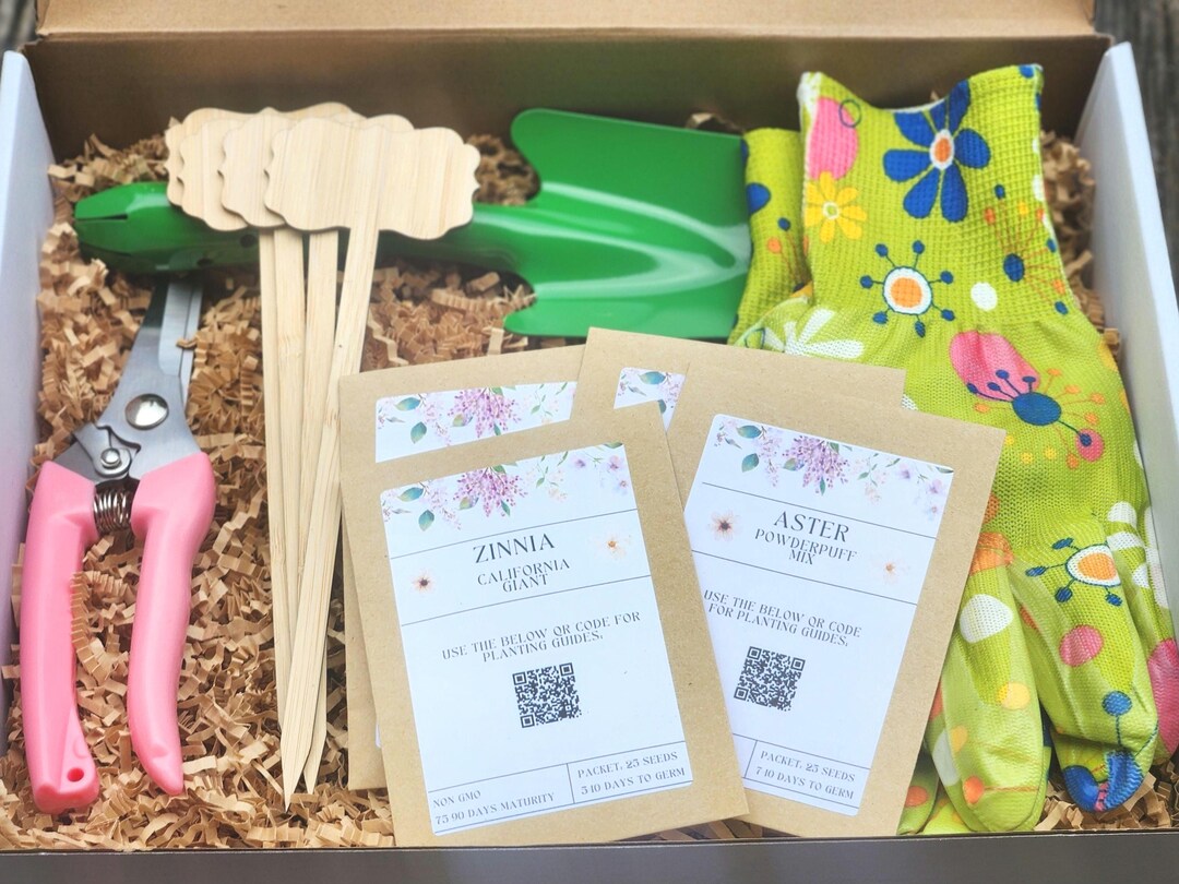 GIFT BOX Garden Kit Cut Flower Growing Kit Personalized - Etsy