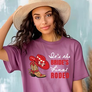 Bride’s Last Rodeo Shirt  Western Bachelorette Tee, Cowgirl Bride T-Shirt, Final Rodeo Party Shirt, Country Wedding Gift for Her