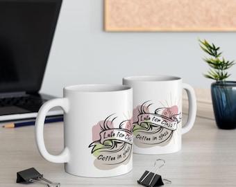 Taza de café de cristal divertida: regalo motivador para estudiantes y profesores