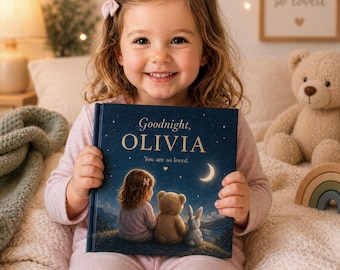 Libro di fiabe personalizzato per bambini, libro della buonanotte su misura per neonati e bambini piccoli