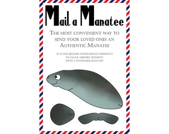 Manatee Postcards, Set of 8 "Mail a Manatee" Postcards