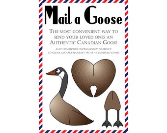 Mail a Goose-ansichtkaarten, uitgesneden ansichtkaartenset Canada Goose (8 stuks)