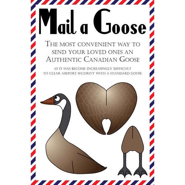 Goose Postcards, Set of 8 "Mail a Goose" Postcards