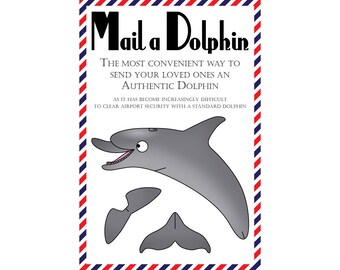 Dolfijn-ansichtkaarten, set van 8 "Mail a Dolphin"-ansichtkaarten