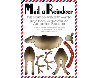 8 Mail a Reindeer Greeting Cards