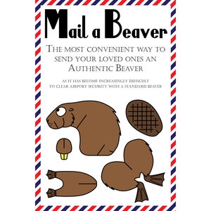 Beaver Postcards, Set of 8 Mail a Beaver Postcards image 1