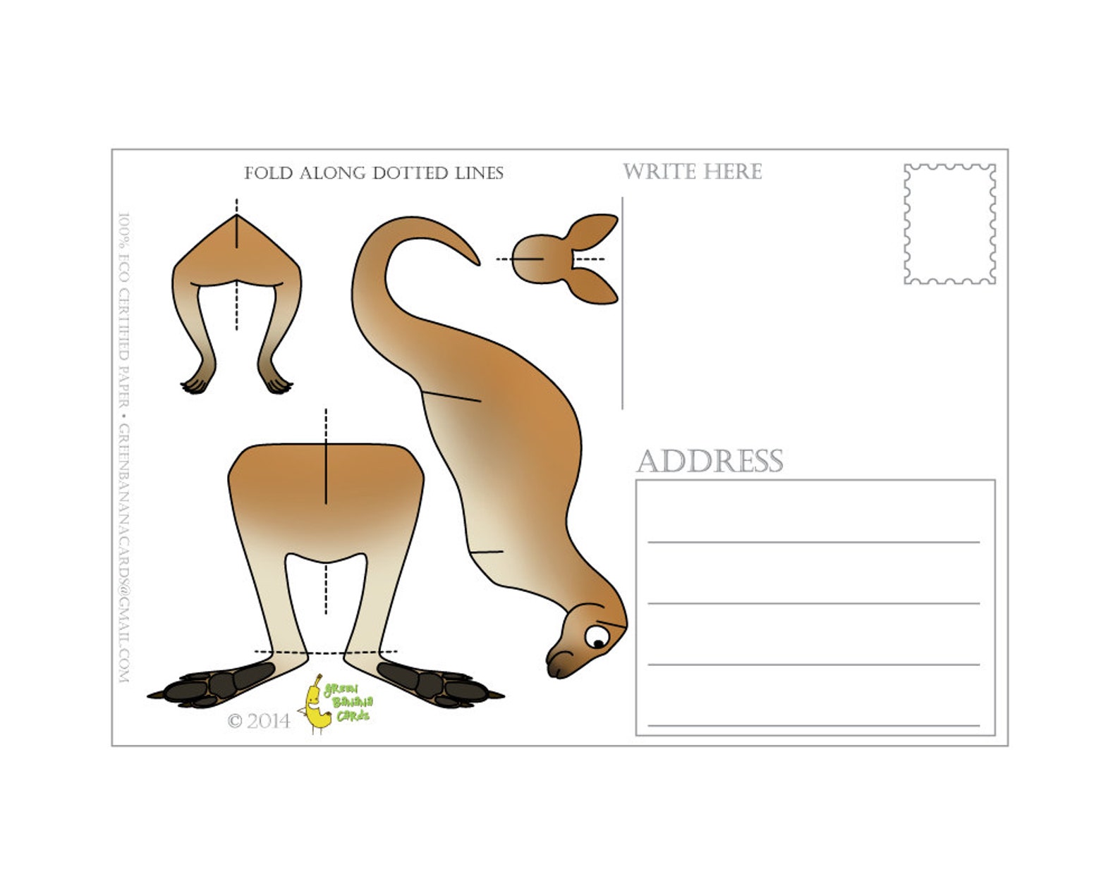 Kangaroo Postcards Set of 8 mail a Roo kangaroo - Etsy