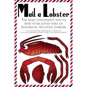 Cartes postales de homard, lot de 8 cartes postales "Mail a Lobster"