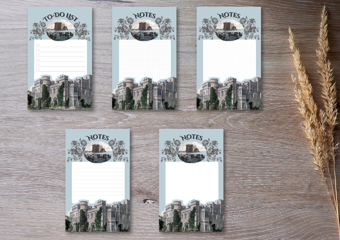 Vintage-style Printable Notepad Bundle Lined, Unlined, Dotted, Grid ...