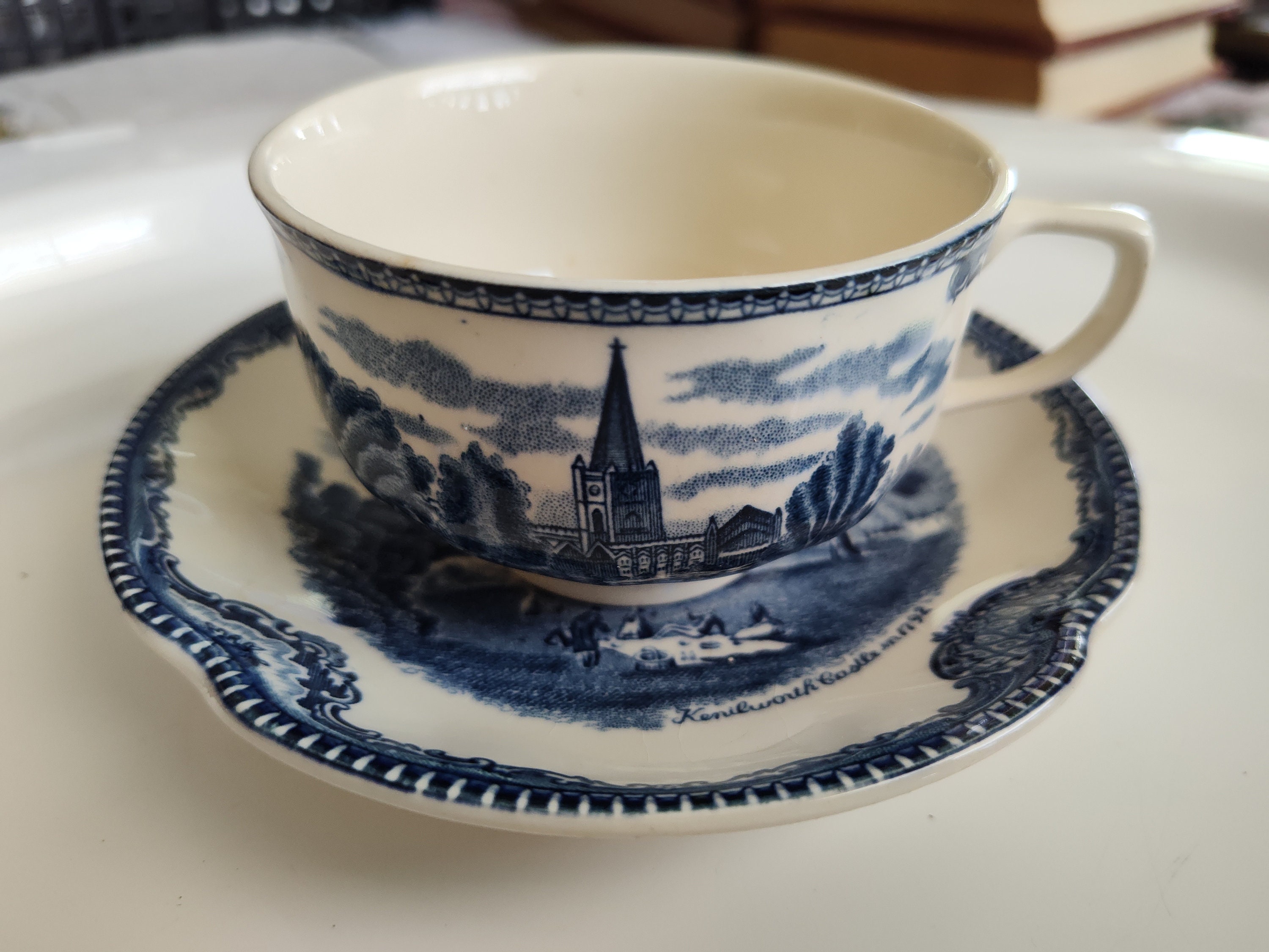 Johnson Brothers 'England Old Britain Castles' pattern bone china teacup  and saucer