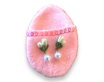 Enamel Tulip Earrings