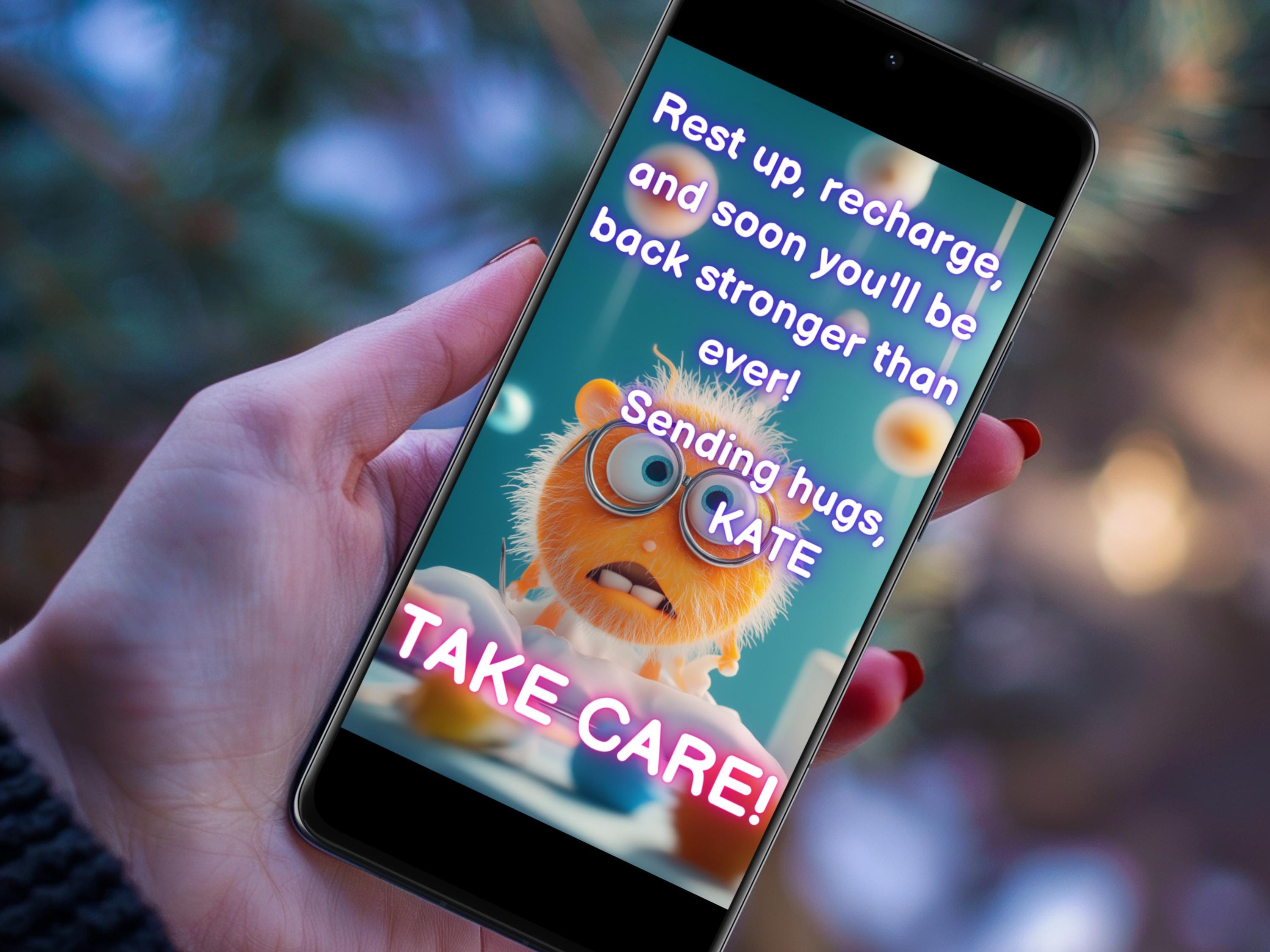 Soon Fast Get Well Soon Animated Electronic Digital Card Feel Better Soon Video ...
