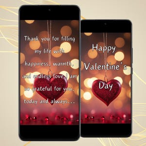 Valentinstag animierte elektronische digitale Grußkarte Valentinstag Video Mobile Virtuelle ECard Sofortiger Download mit kostenloser Vorlage