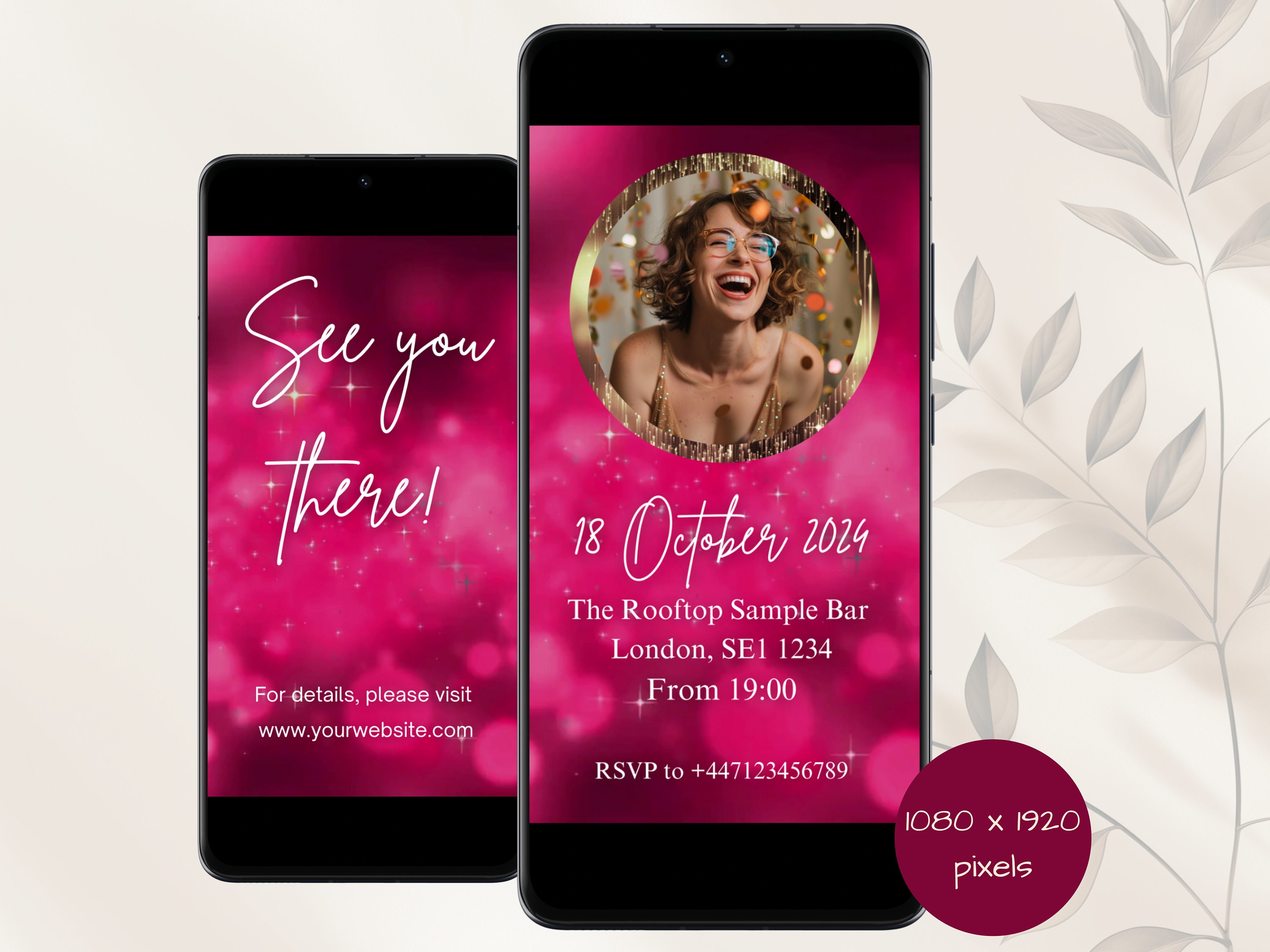 Birthday Party Invitation Template, Editable Birthday Invitation, Video