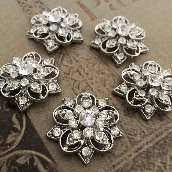 Rhinestone Button - Etsy