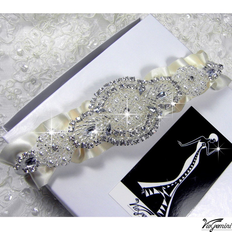 Rhinestone applique, wedding applique, beaded crystal patch, DIY wedding sash, Beaded Silver Motif image 2