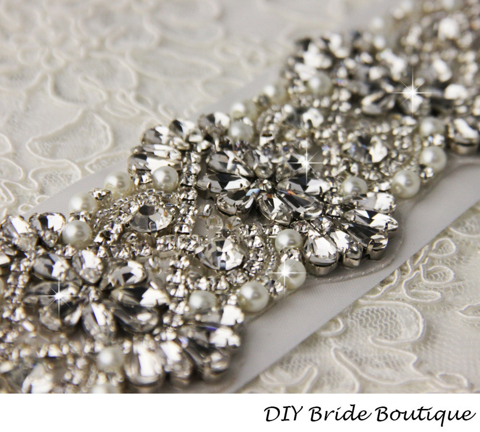 Swarovsky Crystal Applique Rhinestone Applique Wedding Etsy