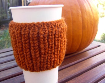 KNITTING PATTERN,  Cup Cozy Patter,  Coffee Cozy Pattern, Mug Sleeve Pattern to Knit,  Instant Download