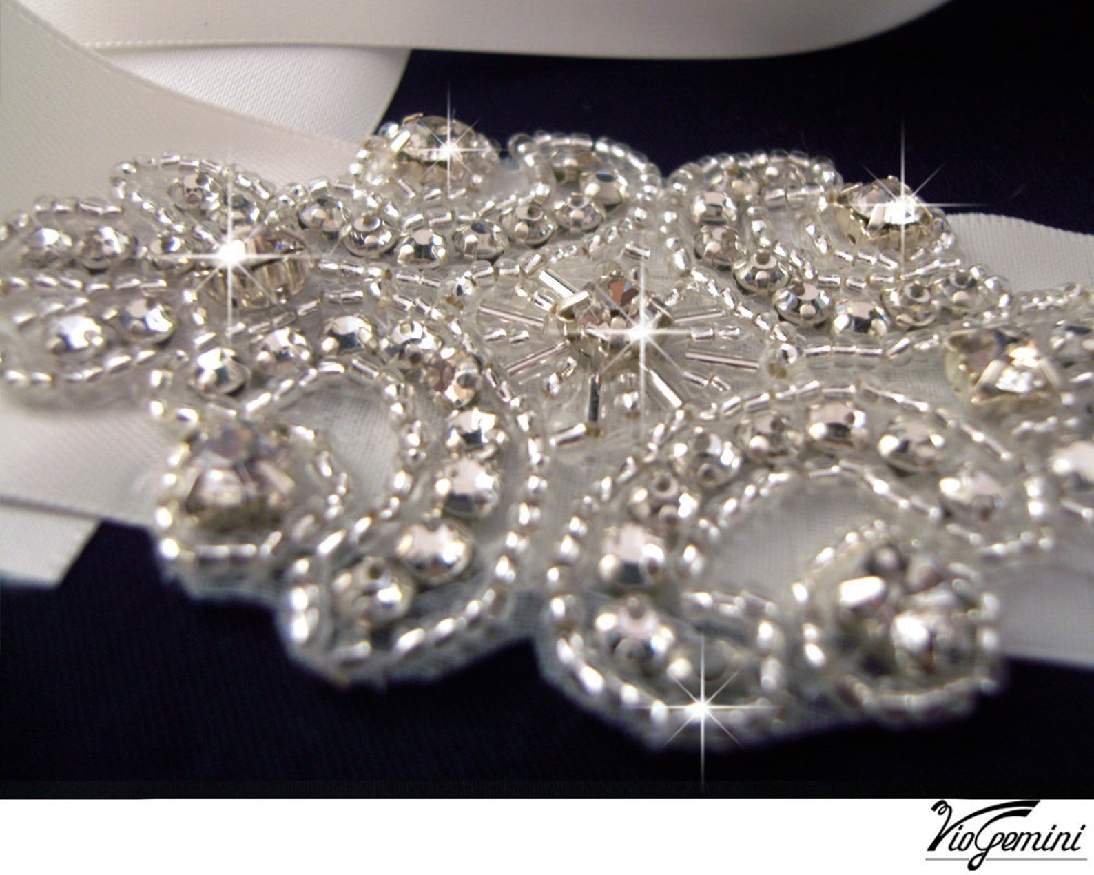 Crystal Applique Rhinestone Applique Wedding Applique Etsy