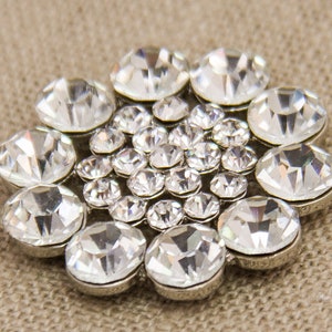 5 Rhinestone Buttons Silver Rhinestone Button Rose Gold Button Rose Gold Rhinestone Button Crystal Button Wedding Supplies Silver