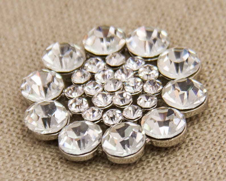 5 Rhinestone Buttons Silver Rhinestone Button Rose Gold Button Rose Gold Rhinestone Button Crystal Button Wedding Supplies Silver