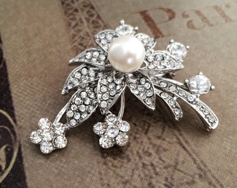 Crystal Pin Brooch, Rhinestone Brooch, Crystal Brooch, Wedding Brooch, Rhinestone Brooch Pin