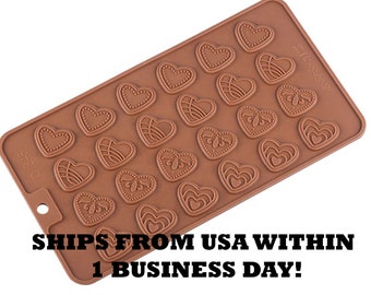 Chocolate Candy Coins Silicone Mold Silicone USA SHIPPING Valentine&#39;s Day Love Wedding, Hard Candy Mold, Gummy, Ice Cube