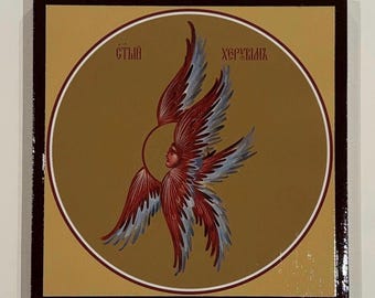 Orthodox Red Cherubim Icon