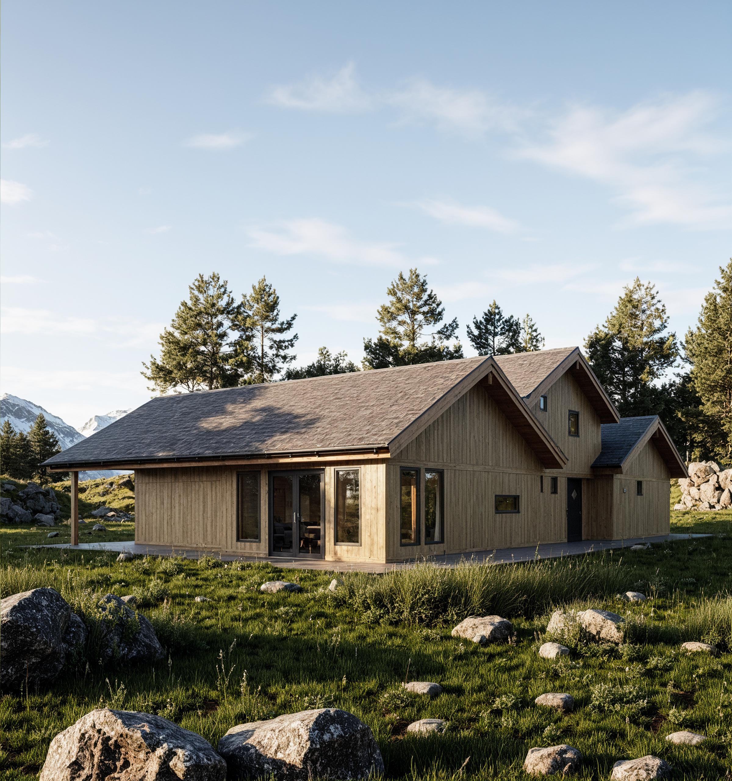 Scandinavian House Design Plans | Cabin Floor Plan PDF IFC | Nordic ...