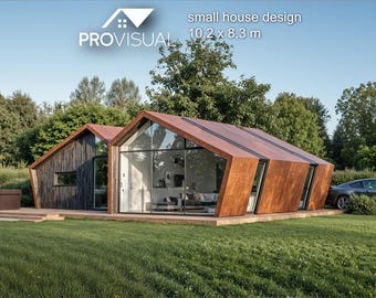 Complete Design Blueprint Set for Charming Vacation Home - Unique Recreational Cottage Plans, Ideal for Your Dream Getaway with floor plan