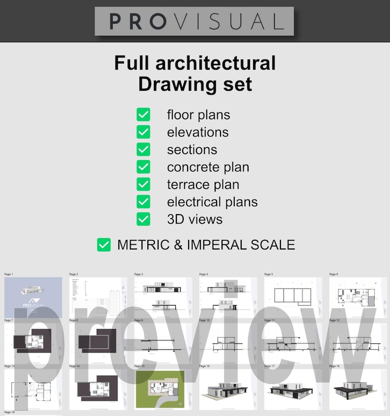 Modern Villa House Plans | 2-story Luxury Home Design Blueprint ...