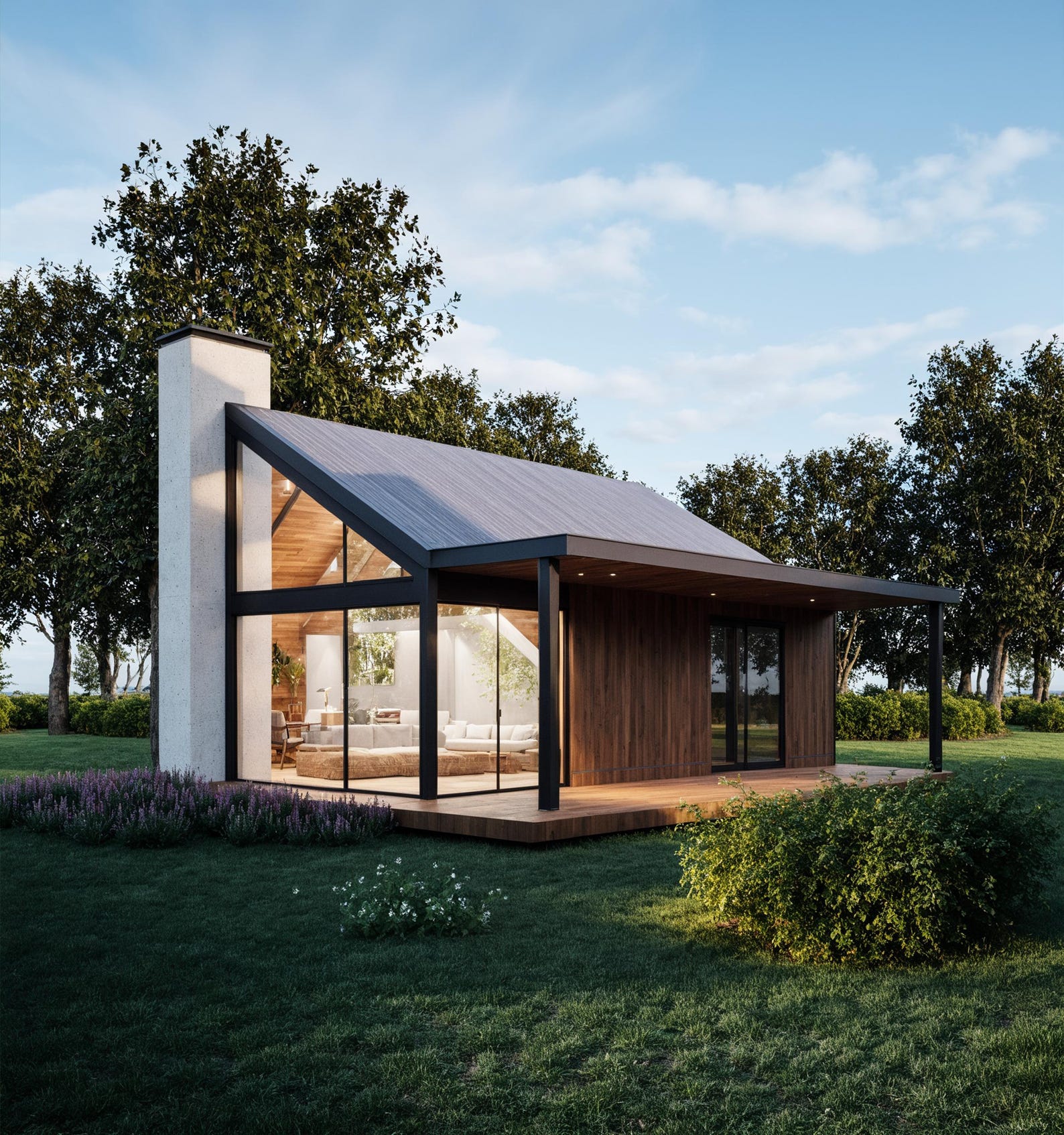 Modern Tiny House Plans | 2 Bedroom Small Home Architectural Plans With ...
