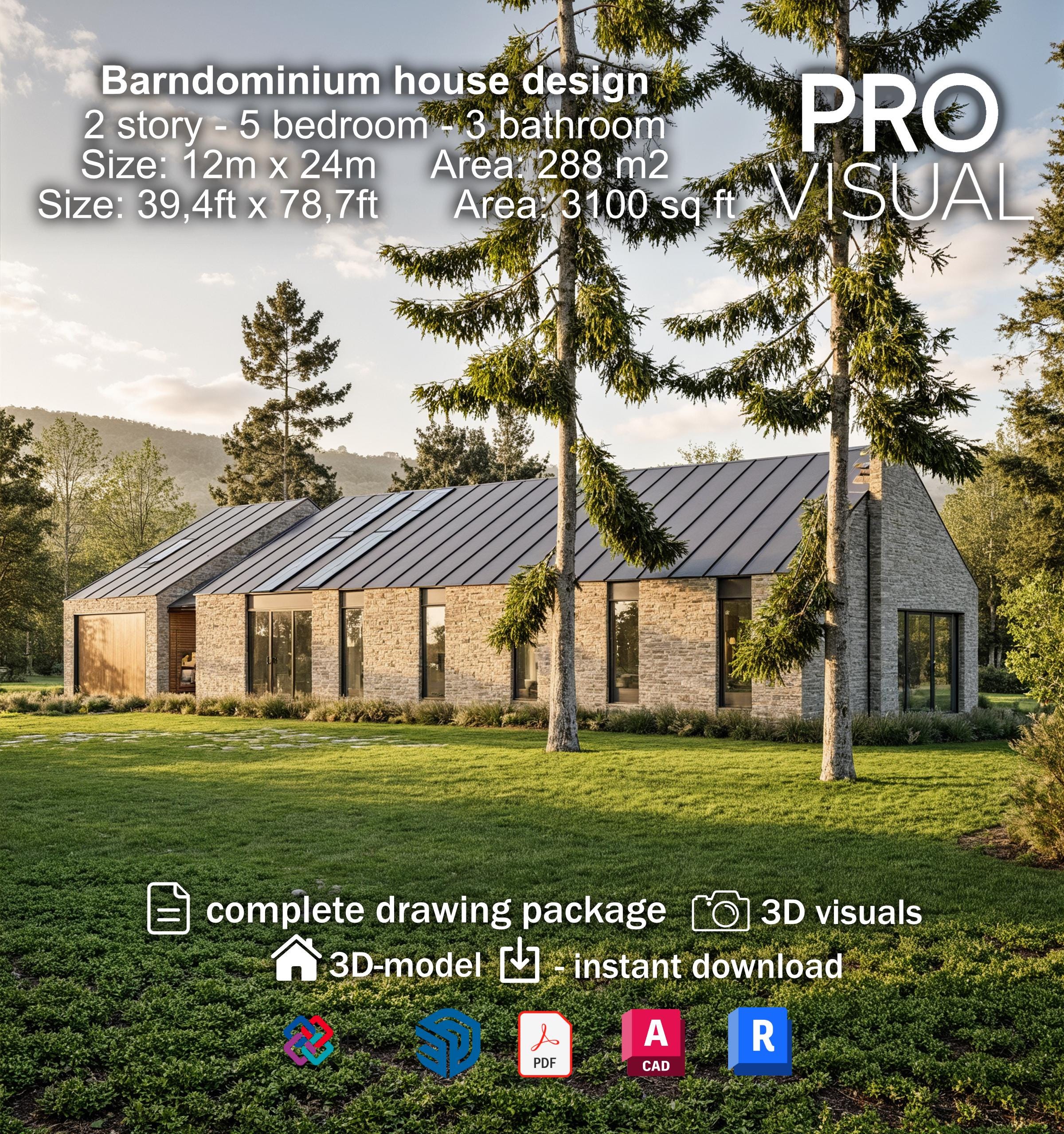 Long house house plans - Etsy België, image size:2400x2560