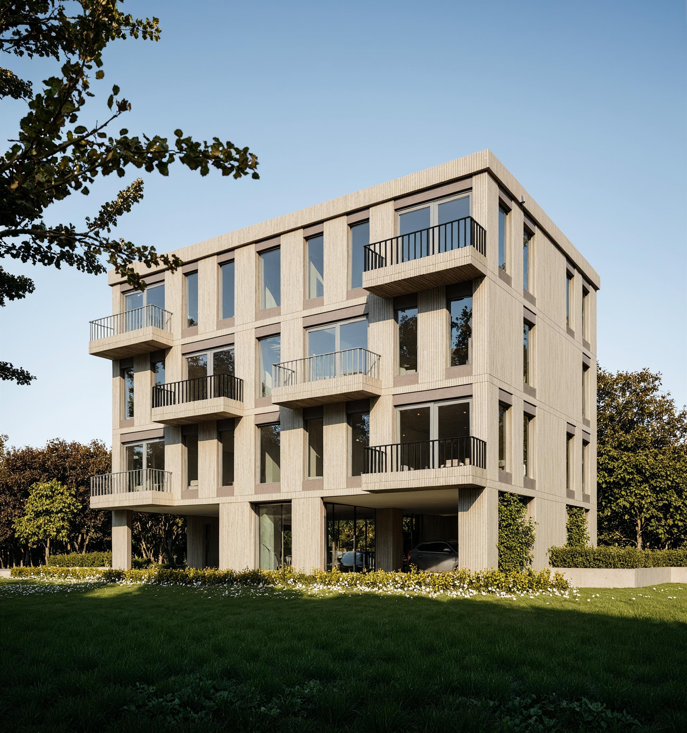 6 Apartments Complex Building Blueprints | Luxury Condo Layout Set ...