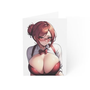 Cartões comemorativos fofos de professor de anime Waifu (1, 10, 30 e 50 unidades)