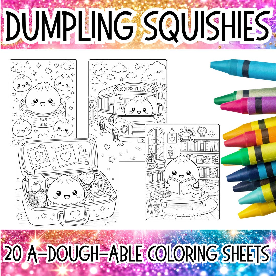 Squishy Kawaii Dumpling Coloring Pages Bundle Etsy squishy-kawaii-dumpling-coloring-pages-bundle-etsy