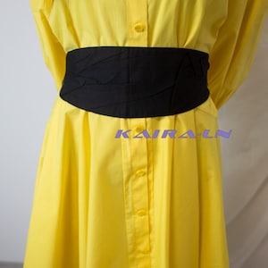 Handmade Obi Belt for Dresses and Shirts – Textured Front, Tie-Back, Available in Multiple Colors