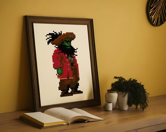 Patrón de punto de cruz Ghost Pirate LeChuck - Inspirado en la serie de juegos Monkey Island