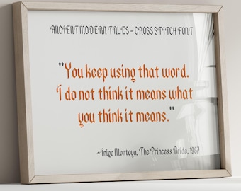 Fuente de punto de cruz moderna antigua (PDF): Alfabeto gótico de letras góticas, letras, números y símbolos medievales Fraktur